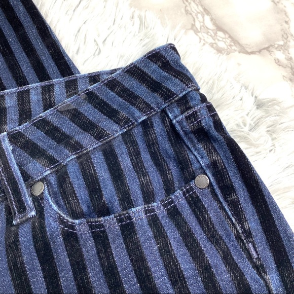 Paige Verduga Ultra Skinny Velvet Flocked Striped Dark Wash Jeans EUC 31 - Picture 6 of 13